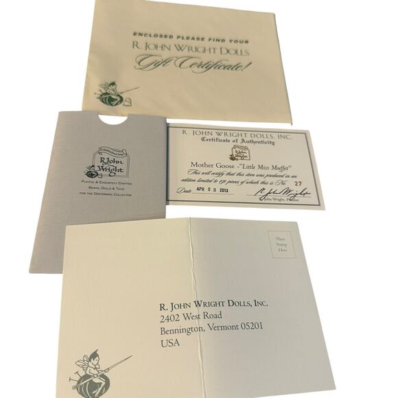 R John Wright #027 of 150 Mice Little Miss Muffet Mother Goose Series Complete - Picture 3 of 6